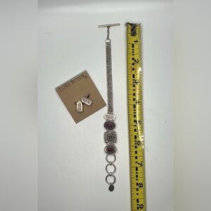 Lori Bonn Triple Strand Slider Charm Bracelet with 3 charms & Sliders